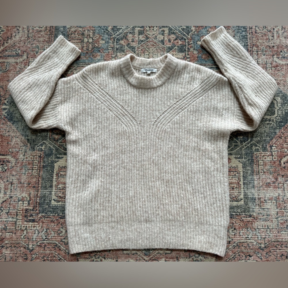 Madewell Long Sleeve Beige Sweater/Size XXS - Picture 1 of 6